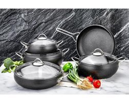 Özlife 648 9 Parça Granit Tencere ve Tava Seti