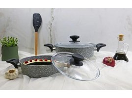 Evita Eco Bio 4 Parça Granit Tencere Seti