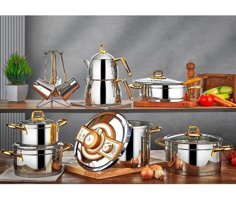 BersaChef Ambıanns 18 Parça Çelik Tencere ve Tava Seti