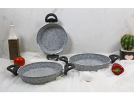 Evita Eco Bio 3 Parça Granit Tencere ve Tava Seti