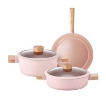 Neoflam Blossom 5 Parça Alüminyum - Döküm Tencere ve Tava Seti