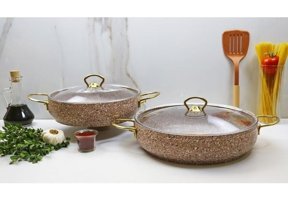 Evita Eco Gold 4 Parça Granit Tencere Seti