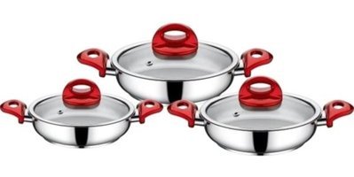 Taç Sapphire 6 Parça Çelik Tencere ve Tava Seti