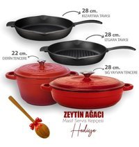 Lava 6 Parça Döküm Tencere ve Tava Seti