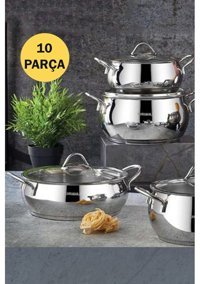 Kahramanlar 2043 10 Parça Çelik Tencere Seti