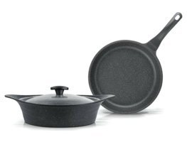 ThermoAd Granit 3 Parça Döküm - Granit Tencere Seti