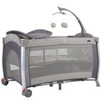 Prego Orginal City Alüminyum 25 kg Kapasiteli Taşınabilir Ara Katlı 120x70 cm Sallanan Park Yatak Bej
