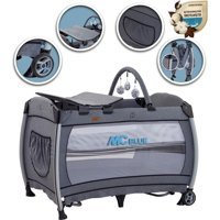 Mc Blue Heyner Best Alüminyum 25 kg Kapasiteli Taşınabilir Ara Katlı 110x70 cm Sallanan Park Yatak Gri