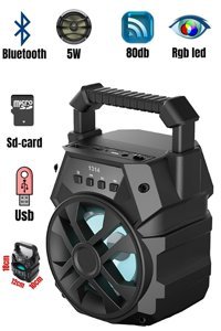 Platoon PL-4535 Bluetooth Hoparlör Siyah