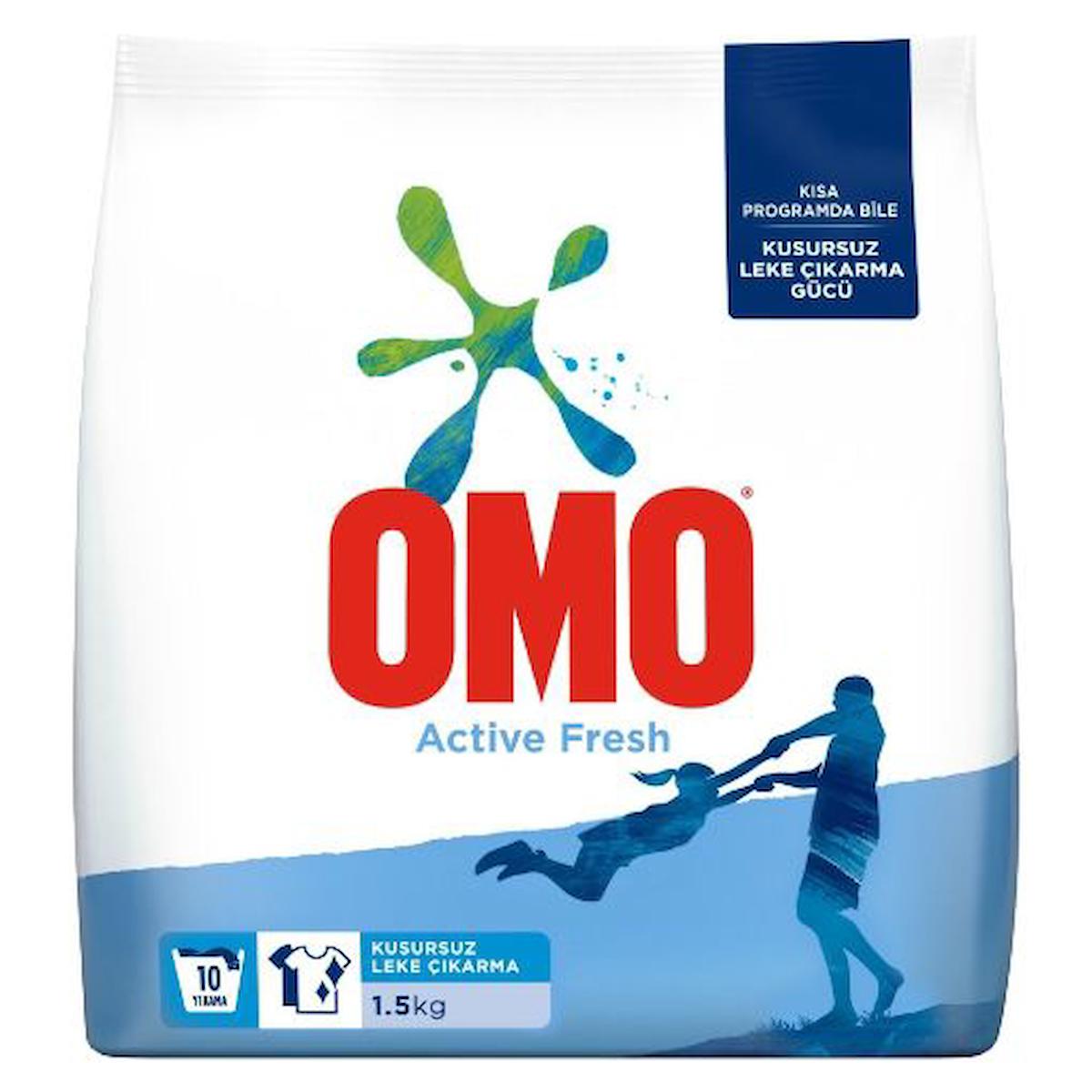 Omo Active Fresh Beyazlar İçin 240 Yıkama Toz Deterjan 24x1.5 kg