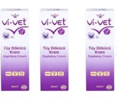Vi-vet Koltuk Altı Bacak Genital Bölge Kadın Tüy Dökücü Krem 3x40 ml