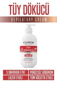 Clower Beauty Tüm Ciltler İçin Koltuk Altı Bacak Genital Bölge Unisex Tüy Dökücü Krem 250 ml