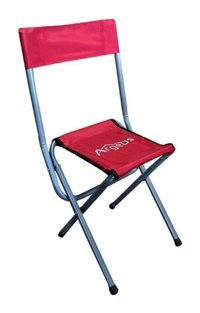 Argeus 19019 Sırtlıklı Bez Katlanır Kamp Taburesi Kırmızı