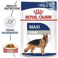 Royal Canin Maxi Kümes Hayvanı Aromalı Parça Etli Yetişkin Köpek Maması 140 gr 10'lu