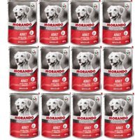 Morando Professional Biftekli Aromalı Parça Etli Yetişkin Köpek Maması 405 gr 12'li