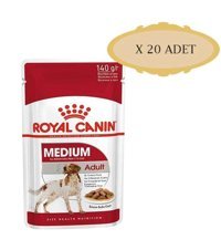 Royal Canin Medium Kümes Hayvanı Aromalı Parça Etli Yetişkin Köpek Maması 140 gr 2'li