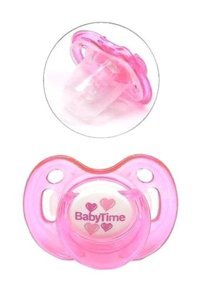 Baby Time Bt151 0-7 Ay Kiraz Uçlu Damaklı Silikon Emzik Pembe