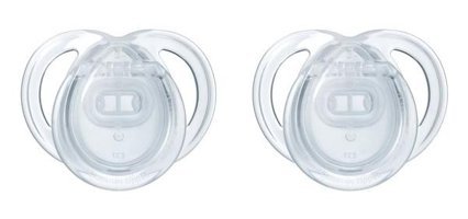 Tommee Tippee Anytime 0-6 Ay Delikli Ortodontik Silikon 2'li Emzik Şeffaf