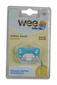 Wee Baby 0-6 Ay Delikli Ortodontik Damaklı Silikon Emzik Çok Renkli