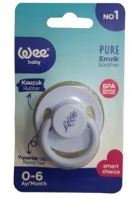 Wee Baby No:1 0-6 Ay Delikli Kiraz Uçlu Kauçuk Emzik Lila