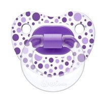Wee Baby 6-18 Ay+ Delikli Ortodontik Damaklı Silikon Emzik Mor-Pembe