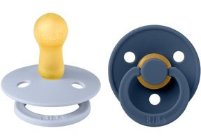 Bibs Colour 6-18 Ay+ Delikli Ortodontik Kiraz Uçlu Damaklı Kauçuk 2'li Emzik Lacivert