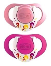 Chicco Physio 6-18 Ay+ Ortodontik Damaklı Kauçuk 2'li Emzik Lila-Pembe
