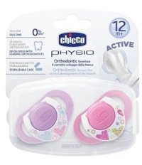 Chicco Physio Compact 18 Ay+ Ortodontik Damaklı Silikon 2'li Emzik Gri