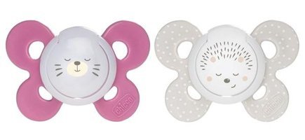 Chicco Physio Comfort 16-36 Ay Ortodontik Kiraz Uçlu Silikon 2'li Emzik Pembe