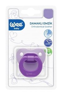 Wee Baby No:1 6-18 Ay+ Delikli Ortodontik Damaklı Silikon Emzik Pembe
