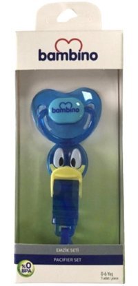 Bambino 0-6 Ay Ortodontik Kiraz Uçlu Damaklı Silikon Emzik Çok Renkli