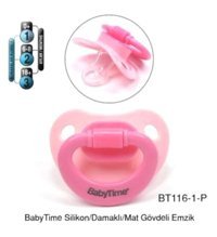 Baby Time 0 Ay+ Ortodontik Damaklı Silikon Emzik Pembe