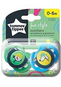 Tommee Tippee Fun Style 0-6 Ay Delikli Ortodontik Silikon 2'li Emzik Gold-Pembe