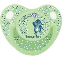 Hanymish No:2 6 Ay+ Delikli Ortodontik Damaklı Silikon Emzik Mavi