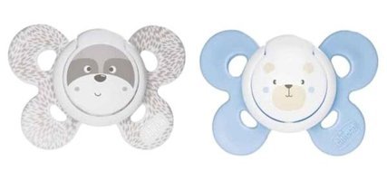 Chicco Physio Comfort 0-6 Ay Ortodontik Damaklı Silikon 2'li Emzik Çok Renkli