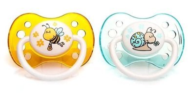 Baby Plus BYP-21001 0-6 Ay Kiraz Uçlu Damaklı Silikon 2'li Emzik Çok Renkli