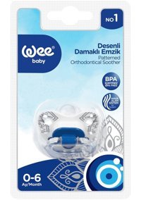 Wee Baby 0-6 Ay Delikli Ortodontik Damaklı Silikon Emzik Pembe