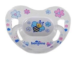 Bambino 0-6 Ay Ortodontik Kiraz Uçlu Damaklı Silikon Emzik Mavi