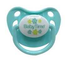 Baby Time BT128-1 0-6 Ay Ortodontik Kiraz Uçlu Damaklı Silikon Emzik Yeşil