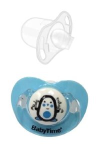 Baby Time N.2 M 0-6 Ay Ortodontik Kiraz Uçlu Damaklı Silikon Emzik Çok Renkli