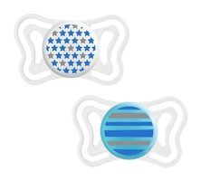 Chicco Physio Light 0-6 Ay Ortodontik Damaklı Silikon 2'li Emzik Beyaz-Gri