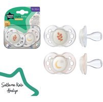 Tommee Tippee Closer To Nature Night Time 0-12 Ay Fosforlu Delikli Ortodontik Silikon 2'li Emzik Sarı