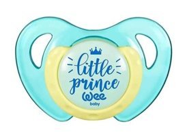Wee Baby 0-6 Ay Delikli Ortodontik Damaklı Silikon Emzik Mavi