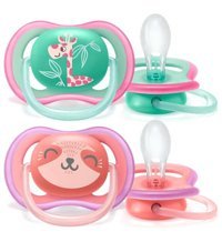 Philips Avent Ultra Air 4 Ay+ Kiraz Uçlu Silikon 2'li Emzik Pembe