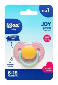 Wee Baby No:1 0 Ay+ Delikli Silikon Emzik Pembe