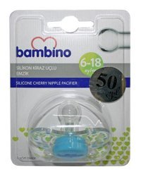 Bambino Be801 18 Ay+ Ortodontik Kiraz Uçlu Damaklı Silikon Emzik Yeşil
