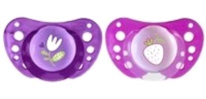 Chicco Soother 0-6 Ay Ortodontik Damaklı Silikon Emzik Mor