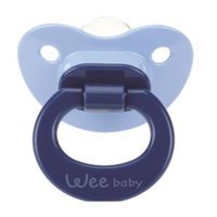 Wee Baby 6 Ay+ Delikli Ortodontik Damaklı Silikon Emzik Mavi