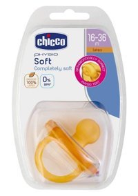 Chicco Physio 16-36 Ay Ortodontik Damaklı Kauçuk Emzik Şeffaf