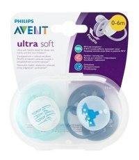 Philips Avent Ultra Soft 0-6 Ay Kiraz Uçlu Silikon 2'li Emzik Çok Renkli